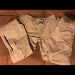 3 pair Kids 10/12 Khaki Joggers